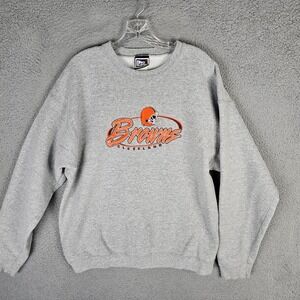Cleveland Browns Sweatshirt Mens XL Fleece Lined Proplayer NFL Football VTG Y2K